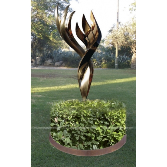 Stainless Steel and Bronze Flame