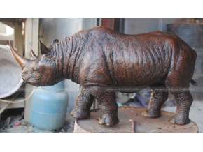 Bronze Rhino Park Skulptur Skulptur
