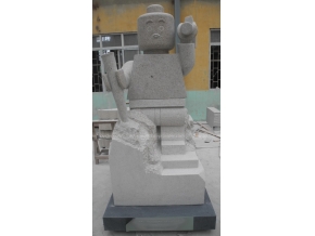 Granit Lego Skulptur Figur Skulptur, Granit Outdoor-Skulptur, Granit dekorative Skulptur